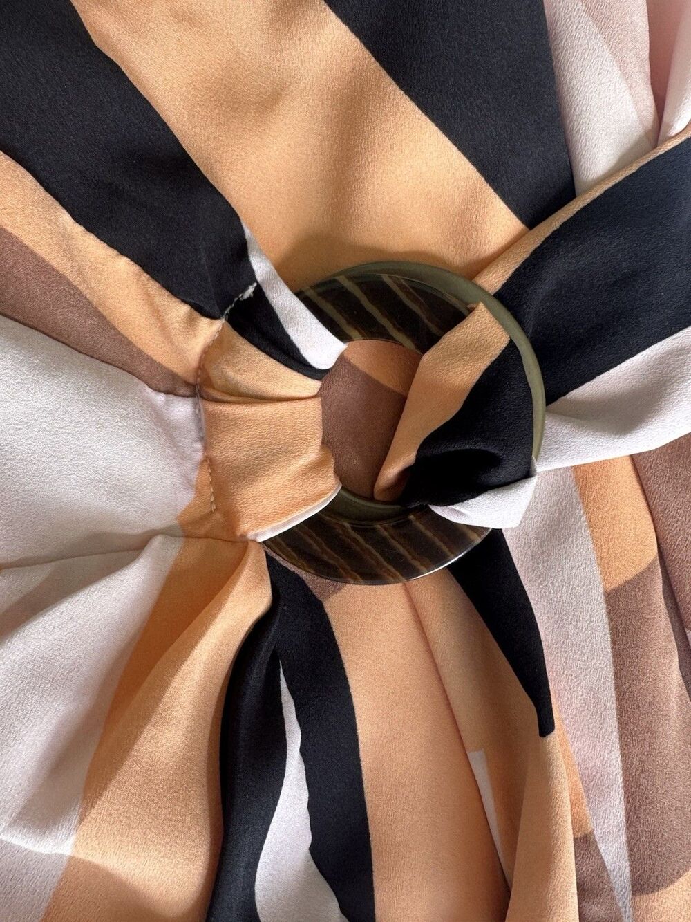 Hutch Anthropologie Wrap Dress Babydoll Mini Geometric Stripe Boho Summer - Picture 6 of 10